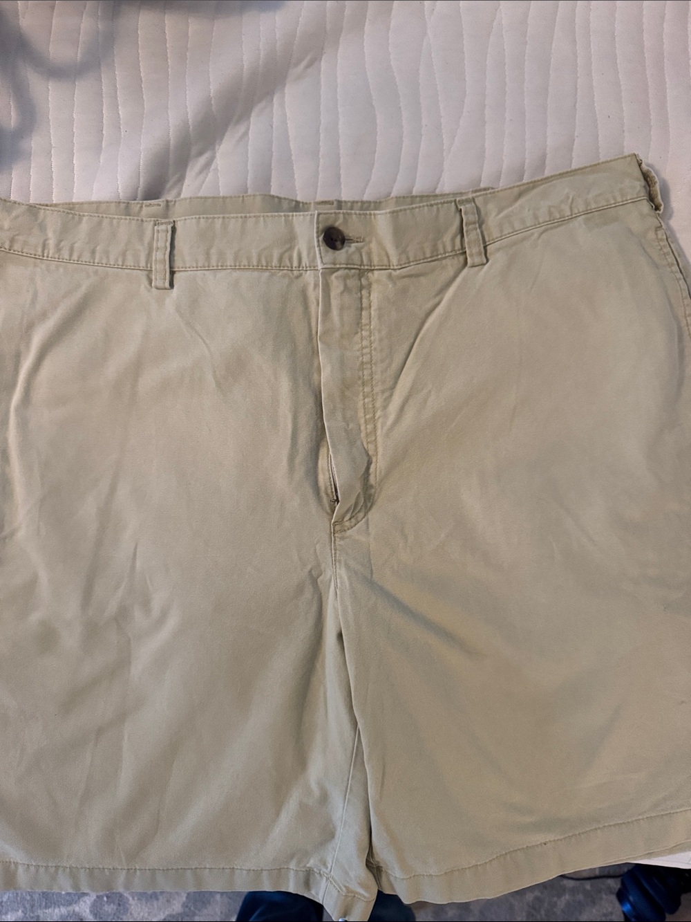 L.L. Bean Men's Light Tan Flat Front Shorts